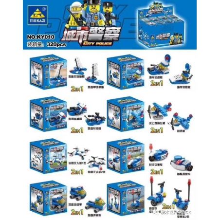 Kazi KY010 non  8 LOẠI XE CẢNH SÁT THÀNH PHỐ bộ đồ chơi xếp lắp ráp ghép mô hình City CITY POLICS