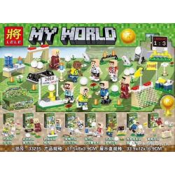 LELE 33215 non  BÓNG ĐÁ HẠNH PHÚC 8. bộ đồ chơi xếp lắp ráp ghép mô hình Minecraft MY WORLD Game Xây Dựng