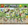 LELE 33215 non  BÓNG ĐÁ HẠNH PHÚC 8. bộ đồ chơi xếp lắp ráp ghép mô hình Minecraft MY WORLD Game Xây Dựng