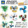 Kazi KY001 non  PHIÊN BẢN VÒNG BI ĐẦU NGÓN TAY 6 MẪU bộ đồ chơi xếp lắp ráp ghép mô hình FINGER SPINNER 140 khối