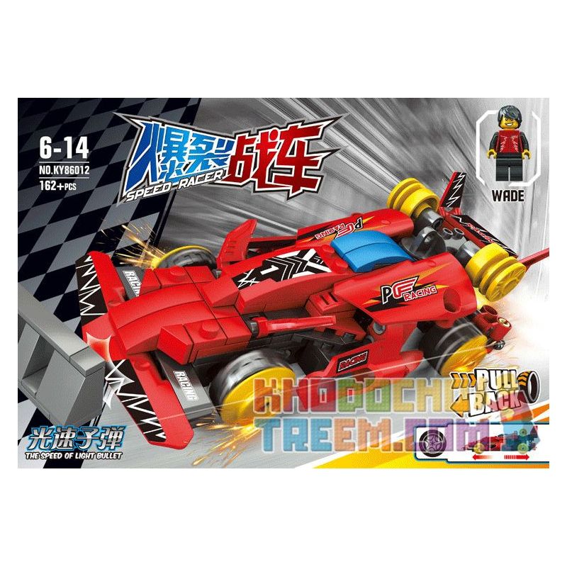 Kazi KY86012 86012 non  ĐẠN TỐC ĐỘ ÁNH SÁNG bộ đồ chơi xếp lắp ráp ghép mô hình Speed Racer SPEED RACER THE OF LIGHT BULLET Đua Tốc Độ 162 khối