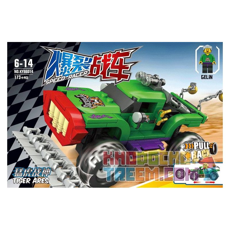 Kazi KY86014 86014 non  HỔ ARES bộ đồ chơi xếp lắp ráp ghép mô hình Speed Racer SPEED RACER TIGER ARES Đua Tốc Độ 173 khối
