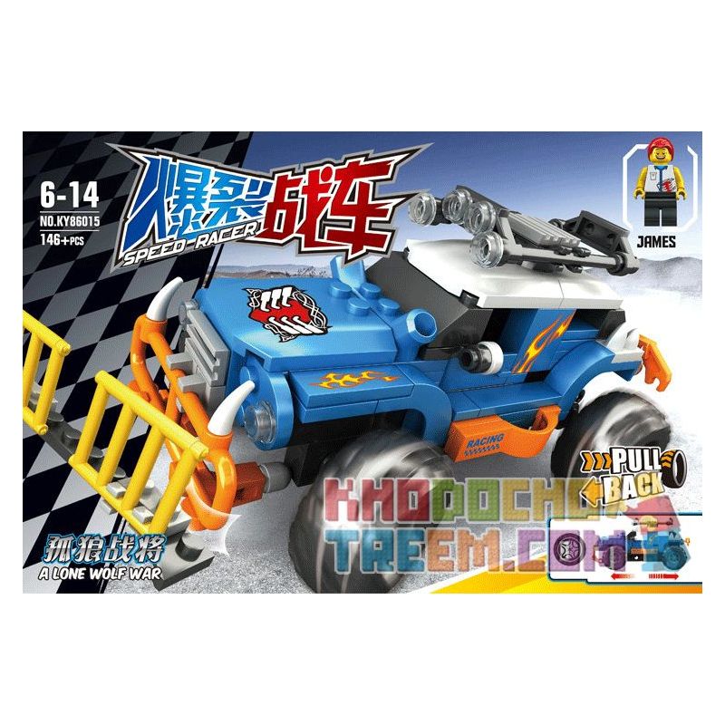 Kazi KY86015 86015 non  CHIẾN BINH SÓI CÔ ĐƠN bộ đồ chơi xếp lắp ráp ghép mô hình Speed Racer SPEED RACER ALONE WOLF WAR Đua Tốc Độ 146 khối