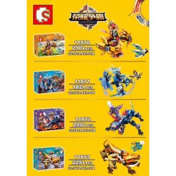 SHENG YUAN SY 11870 11871 11872 11873 non  BOSS 4 LOẠI bộ đồ chơi xếp lắp ráp ghép mô hình King Of Glory Hegemony Game Liên Quân 841 khối