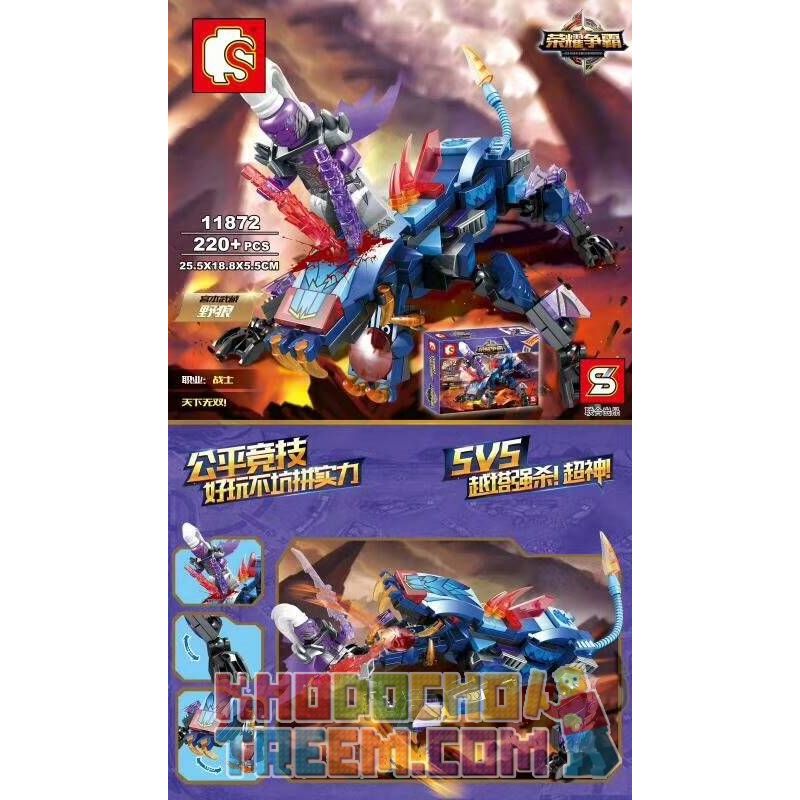 SHENG YUAN SY 11870 11871 11872 11873 non  BOSS 4 LOẠI bộ đồ chơi xếp lắp ráp ghép mô hình King Of Glory Hegemony Game Liên Quân 841 khối