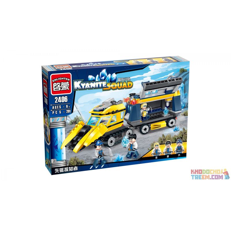 Enlighten 2406 Qman 2406 non  MÁY DÒ TIÊN PHONG bộ đồ chơi xếp lắp ráp ghép mô hình Kyanite Squad KYANITE SQUAD LABORATORY RV Đội Khai Khoáng 291 khối