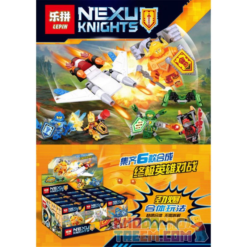 LEPIN 03035A 03035B 03035C 03035D 03035E 03035F non  HIỆP SĨ TƯƠNG LAI CLAY SAINT GLADIOLUS CLOWN MINIFIGURE 6 bộ đồ chơi xếp lắp ráp ghép mô hình Nexo Knights NEXU KNIGHTS Hiệp Sỹ Nexo 212 khối