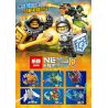 LEPIN 03035A 03035B 03035C 03035D 03035E 03035F non  HIỆP SĨ TƯƠNG LAI CLAY SAINT GLADIOLUS CLOWN MINIFIGURE 6 bộ đồ chơi xếp lắp ráp ghép mô hình Nexo Knights NEXU KNIGHTS Hiệp Sỹ Nexo 212 khối