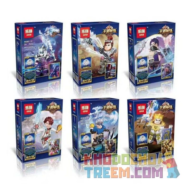 LEPIN 03045A 03045B 03045C 03045D 03045E 03045F non  6 NHÂN VẬT NHỎ bộ đồ chơi xếp lắp ráp ghép mô hình King Of Glory Hegemony Game Liên Quân