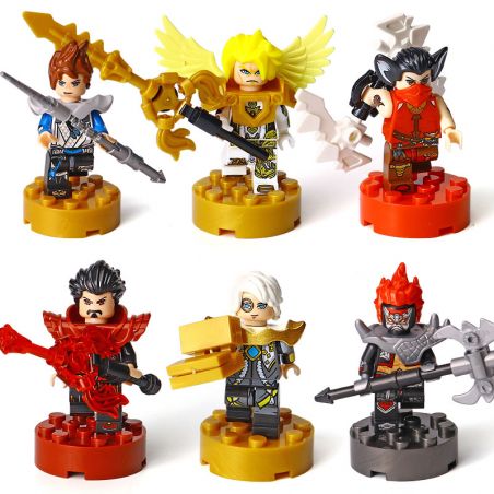 LEPIN 03060F 03060A 03060B 03060C 03060D 03060E non  6 NHÂN VẬT NHỎ bộ đồ chơi xếp lắp ráp ghép mô hình King Of Glory Hegemony Game Liên Quân