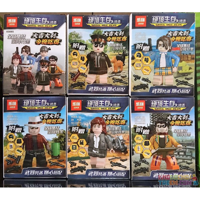 LEPIN 03085F 03085A 03085B 03085C 03085D 03085E non  6 NHÂN VẬT NHỎ TRONG TUYỆT VỌNG SỐNG SÓT bộ đồ chơi xếp lắp ráp ghép mô hình Survival Great Escape Cuộc Đào Thoát Sinh Tử 164 khối