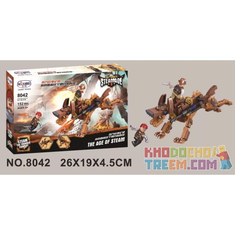 Winner 8042 non  CHÓ STEAMPUNK bộ đồ chơi xếp lắp ráp ghép mô hình The Age Of Steam STEAMAGE THE GOG Thời Đại Hơi Nước 152 khối