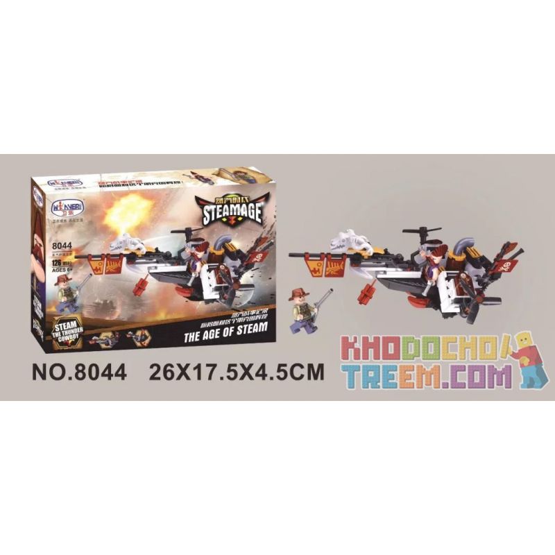 Winner 8044 non  NGƯỜI BẢO VỆ HƠI NƯỚC? bộ đồ chơi xếp lắp ráp ghép mô hình The Age Of Steam STEAMAGE THE FIGHTER Thời Đại Hơi Nước 126 khối