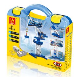 WANGE DR.LUCK 1402 non  CẦN TRỤC MÁY PHÓNG SÂU BƯỚM XE TRỌNG LỰC bộ đồ chơi xếp lắp ráp ghép mô hình Mindstorms POWER MACHINSRY CRANE、CATAPUL、CATERPILLARS、WEIGHT LIFTING MACHINE Lập Trình Khoa Học 173 khối