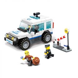 WANGE DR.LUCK 51011 non  XE TUẦN TRA CẢNH SÁT bộ đồ chơi xếp lắp ráp ghép mô hình City POLICE Thành Phố 217 khối