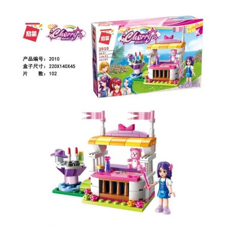 Enlighten 2010 Qman 2010 non  LUCKY BOUTIQUE COTTAGE. bộ đồ chơi xếp lắp ráp ghép mô hình Cherry Cô Nàng Ngọt Ngào 102 khối