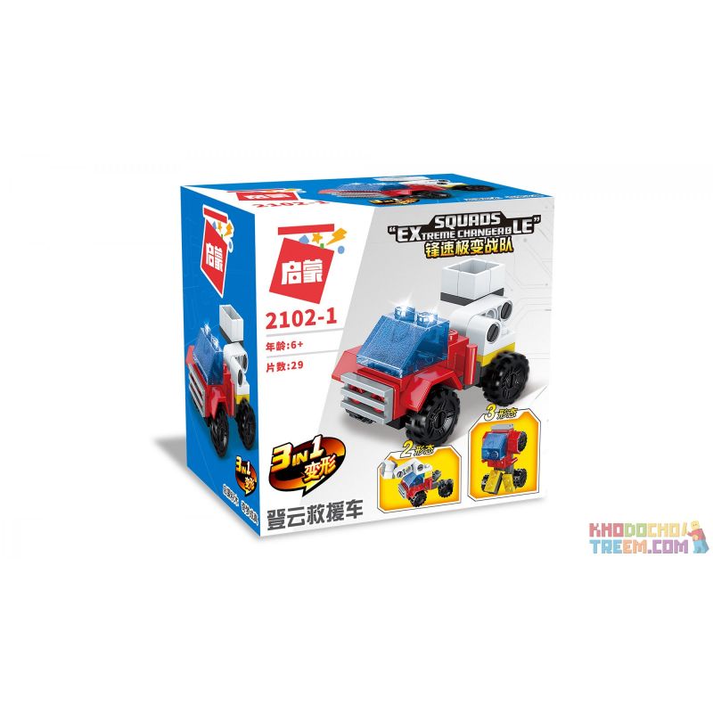 Enlighten 2102 Qman 2102 non  TỐC ĐỘ PHÍA TRƯỚC CỰC KỲ THAY ĐỔI ĐỘI 10 PHONG CÁCH bộ đồ chơi xếp lắp ráp ghép mô hình Creator SQUADS EXTREME CHANGERBLE Sáng Tạo 278 khối