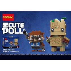 NOT  BRICKHEADZ GROOT & ROCKET 41626 JISI 6602 xếp lắp ráp ghép mô hình BIG & ROCKET LỚN TÊN LỬA Nhân Vật Đầu To 189 khối