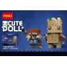 NOT  BRICKHEADZ GROOT & ROCKET 41626 JISI 6602 xếp lắp ráp ghép mô hình BIG & ROCKET LỚN TÊN LỬA Nhân Vật Đầu To 189 khối