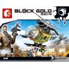 SEMBO 11629 non  TRỰC THĂNG SĂN bộ đồ chơi xếp lắp ráp ghép mô hình Black Gold Cuộc Chiến Vàng Đen 134 khối