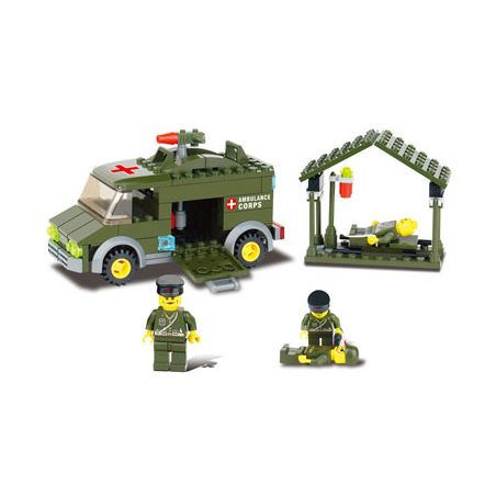 Kazi KY6032 6032 non  ĐỘI CỨU THƯƠNG bộ đồ chơi xếp lắp ráp ghép mô hình Field Army FIELD ARMY AMBULANCE CORPS Chiến Trường 157 khối