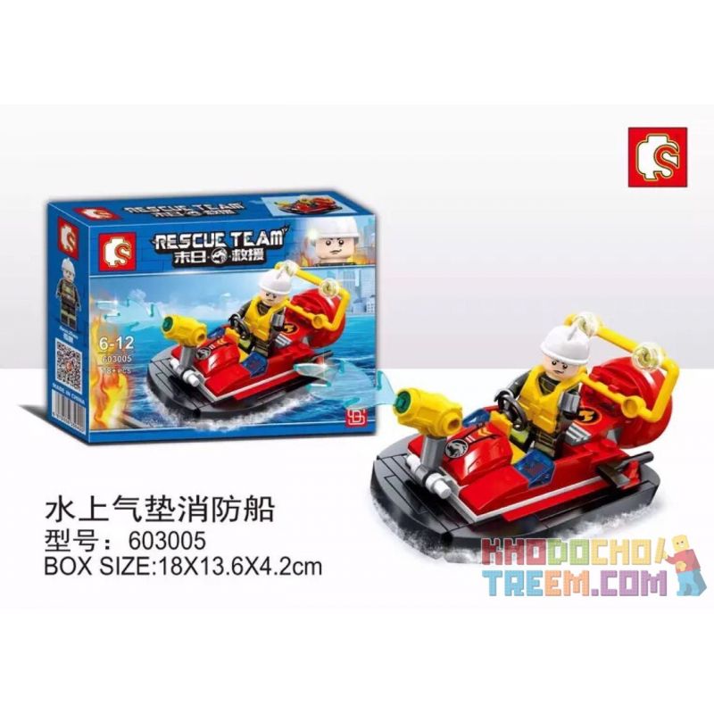 SEMBO 603005 non  THỦY PHI CƠ bộ đồ chơi xếp lắp ráp ghép mô hình Rescue Team Đội Cứu Hộ 78 khối