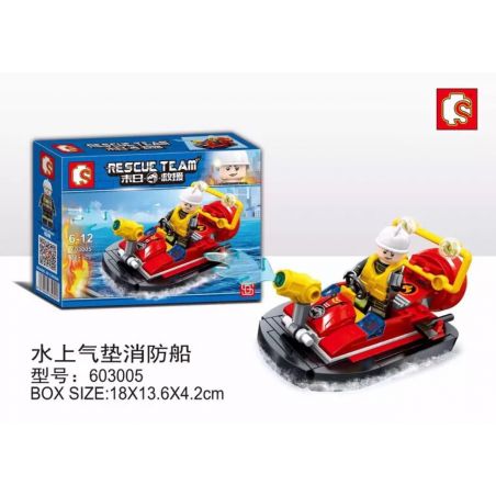 SEMBO 603005 non  THỦY PHI CƠ bộ đồ chơi xếp lắp ráp ghép mô hình Rescue Team Đội Cứu Hộ 78 khối