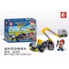 SEMBO 603006 non  XE BẢO DƯỠNG ĐỘ CAO ĐÔ THỊ bộ đồ chơi xếp lắp ráp ghép mô hình Rescue Team Đội Cứu Hộ 64 khối