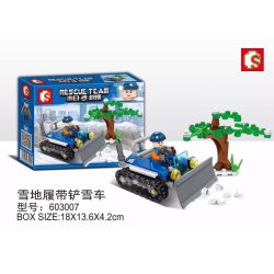 SEMBO 603007 non  MÁY CÀY TUYẾT BÁNH XÍCH bộ đồ chơi xếp lắp ráp ghép mô hình Rescue Team Đội Cứu Hộ 125 khối