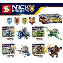 SHENG YUAN SY SY717A 717A SY717B 717B SY717C 717C SY717D 717D non  KHỦNG LONG KỴ BINH CƯỠI 4 CON RỒNG NHANH NHẸN CỦA ROBIN THÔNG MINH AARON TUYỆT VỜI LANCE VÀ ĐÁ bộ đồ chơi xếp lắp ráp ghép mô hình Nexo Knights NICK KNIGHTS Hiệp Sỹ Nexo 76 khối