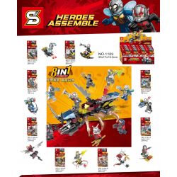 SHENG YUAN SY 1123 non  8 NHÂN VẬT ANT-MAN THU NHỎ bộ đồ chơi xếp lắp ráp ghép mô hình Super Heroes HEROES ASSEMBLE Siêu Nhân Anh Hùng 262 khối