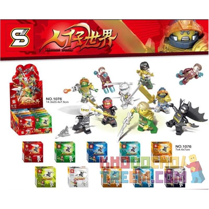 SHENG YUAN SY 1076 non  10 NHÂN VẬT NHỎ HỖN HỢP bộ đồ chơi xếp lắp ráp ghép mô hình Collectable Minifigures HUMAN WORLD Búp Bê Sưu Tầm