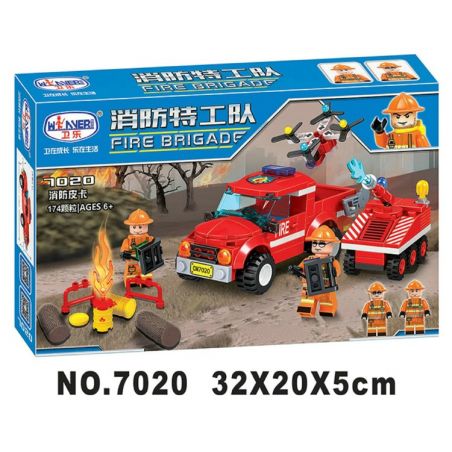 IBLOCK PL-920-124 920-124 PL920-124 Winner 7020 non  ĐÓN LỬA bộ đồ chơi xếp lắp ráp ghép mô hình Fire Rescure FIRE BRIGADE Cứu Hỏa 174 khối