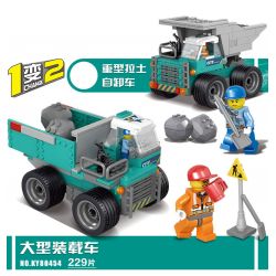 Kazi KY90454 90454 non  XE TẢI TỰ ĐỔ HẠNG NẶNG LỚN bộ đồ chơi xếp lắp ráp ghép mô hình City CONSTRUCTION Thành Phố 229 khối