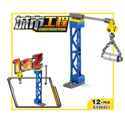 Kazi KY80451 80451 non  16 LOẠI ĐỘI XÂY DỰNG ĐÔ THỊ bộ đồ chơi xếp lắp ráp ghép mô hình City CONSTRUCTION Thành Phố