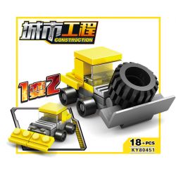 Kazi KY80451 80451 non  16 LOẠI ĐỘI XÂY DỰNG ĐÔ THỊ bộ đồ chơi xếp lắp ráp ghép mô hình City CONSTRUCTION Thành Phố