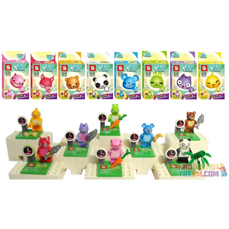 SHENG YUAN SY SY200 non  THÍCH LOẠI BỎ 8 NHÂN VẬT NHỎ MỖI NGÀY bộ đồ chơi xếp lắp ráp ghép mô hình Collectable Minifigures Búp Bê Sưu Tầm