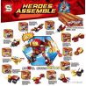 SHENG YUAN SY 1098 non  SỰ KẾT HỢP GIỮA IRON MAN ANTI-HULK ARMOR MK44 10 bộ đồ chơi xếp lắp ráp ghép mô hình Super Heroes HEROES ASSEMBLE Siêu Nhân Anh Hùng 204 khối
