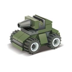 Kazi KY84014 84014 non  XE TẤN CÔNG bộ đồ chơi xếp lắp ráp ghép mô hình Field Army FIELD ARMY ONRUSH CAR Chiến Trường 37 khối