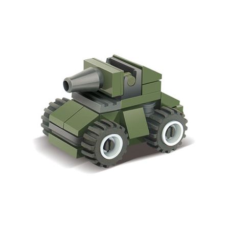 Kazi KY84014 84014 non  XE TẤN CÔNG bộ đồ chơi xếp lắp ráp ghép mô hình Field Army FIELD ARMY ONRUSH CAR Chiến Trường 37 khối