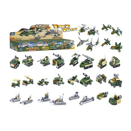 Kazi KY84053 84053 non  16 XE TĂNG bộ đồ chơi xếp lắp ráp ghép mô hình Field Army Chiến Trường