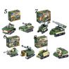 Kazi KY84053 84053 non  16 XE TĂNG bộ đồ chơi xếp lắp ráp ghép mô hình Field Army Chiến Trường
