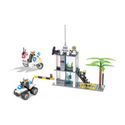 Kazi KY6728 6728 non  ĐỒN CẢNH SÁT bộ đồ chơi xếp lắp ráp ghép mô hình City POLICE Thành Phố 193 khối