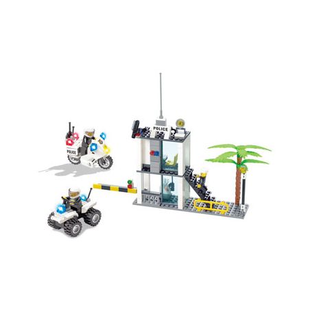 Kazi KY6728 6728 non  ĐỒN CẢNH SÁT bộ đồ chơi xếp lắp ráp ghép mô hình City POLICE Thành Phố 193 khối