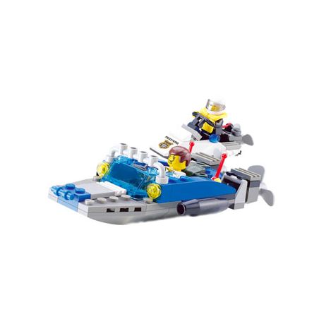 Kazi KY6733 6733 non  THUYỀN CẢNH SÁT BIỂN bộ đồ chơi xếp lắp ráp ghép mô hình City POLICE Thành Phố 125 khối