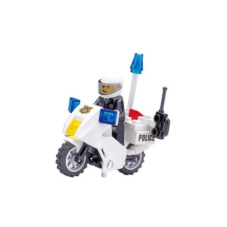 Kazi KY6734 6734 non  XE MÔ TÔ CẢNH SÁT bộ đồ chơi xếp lắp ráp ghép mô hình City POLICE Thành Phố 30 khối