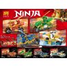 LELE 31141 non  NINJA MOTORS 4 LOẠI FLAME DRAGON THUNDER ICE bộ đồ chơi xếp lắp ráp ghép mô hình The  Ninjago Movie NINJA MASTERS OF SPINJITZU Ninja Lốc Xoáy 255 khối