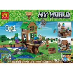 LELE 33220 non  PIRATE SHIP HOUSE bộ đồ chơi xếp lắp ráp ghép mô hình Minecraft MY WORLD Game Xây Dựng 279 khối
