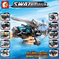 SEMBO 102008 102009 102010 102006 102001 102002 102003 102004 102005 10206 102007 non  10 LOẠI TRỰC THĂNG AN NINH bộ đồ chơi xếp lắp ráp ghép mô hình Swat Special Force Đặc Nhiệm 300 khối