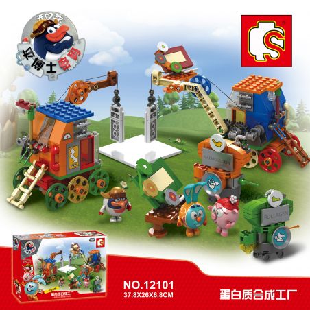 SEMBO 12101 non  NHÀ MÁY TỔNG HỢP PROTEIN bộ đồ chơi xếp lắp ráp ghép mô hình Smeshariki Những Trái Bóng Vui Nhộn 413 khối